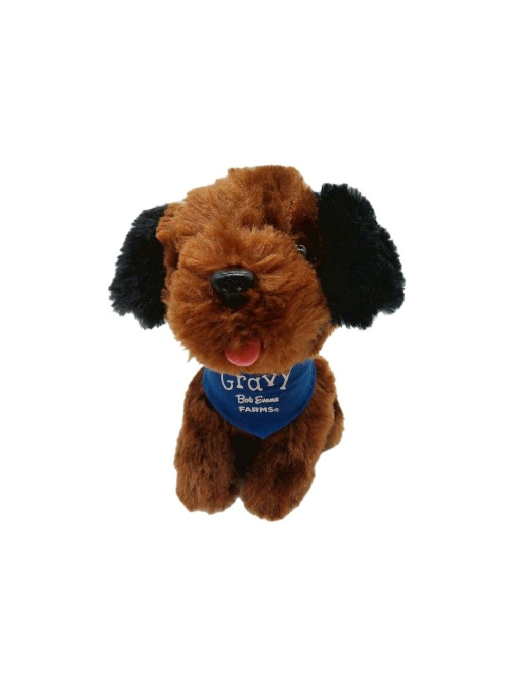 Bob Evans Gravy Puppy Dog Plush Blue Bandana Scarf Restaurant Stuffed